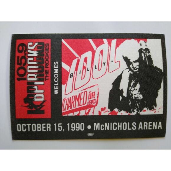 Billy Idol Charmed Life Backstage Pass Original 1990 Rock Concert New Wave Punk - Picture 3 of 4